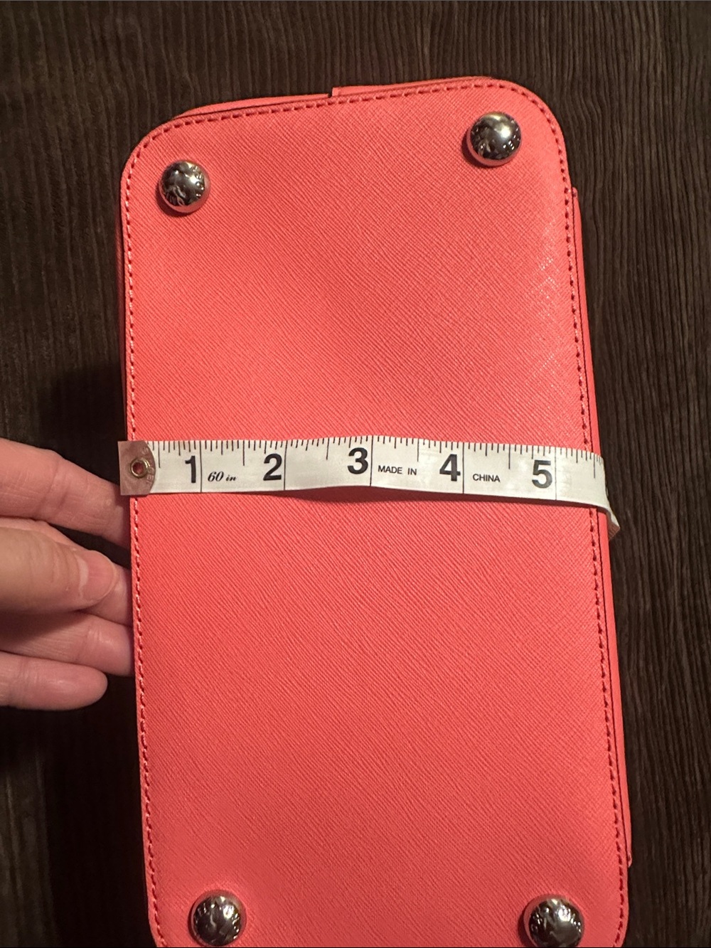 Michael Kors Coral Pink Leather Tote with Front Pocket - Picture 14 of 14